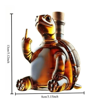 Turtle, Dog Middle Finger Whiskey Decanter for Home Bar