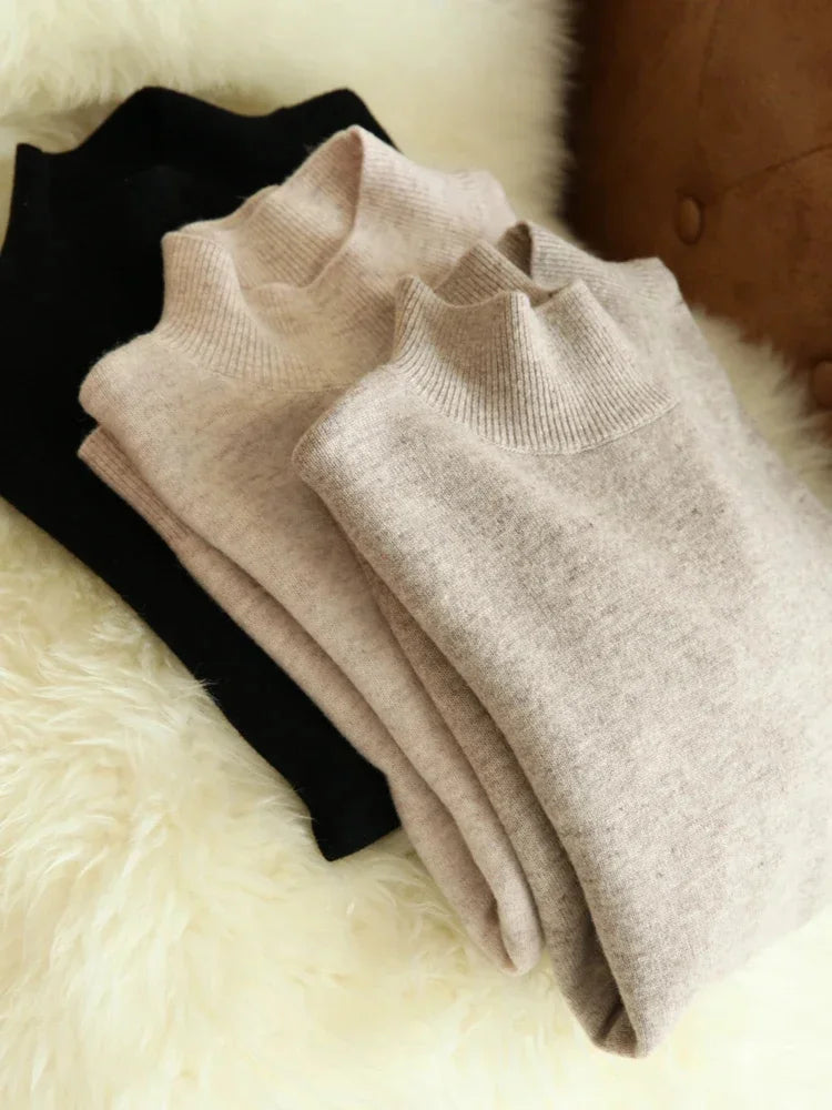 Chic HookUpCo. Turtleneck Sweater, Soft Warm Pullover Top
