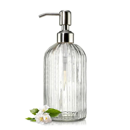 Clear Glass Soap Dispenser for Home Use