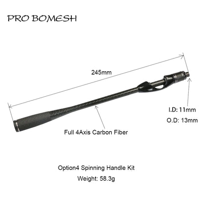 HookUpCo. Carbon Fiber Taper Grip Fishing Handle - HookUpCo.