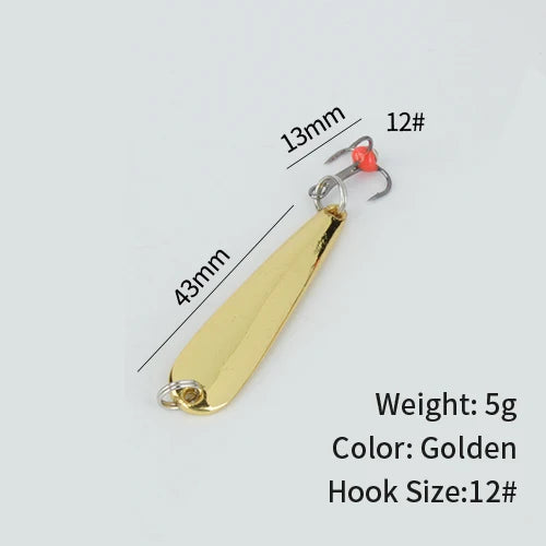 HookUpCo. Winter Ice Fishing Metal Jig Lures