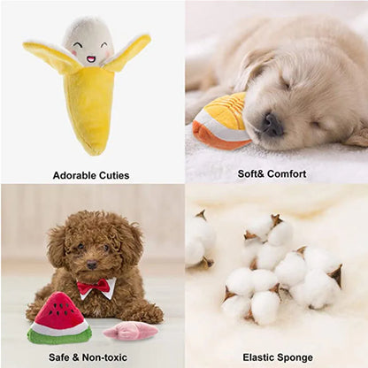 HookUpCo. Plush Squeaky Dog Toy for Chewers
