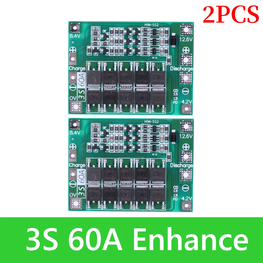 BMS 3S/4S 5A 10A 20A 25A 40A 60A Li-ion Lithium Battery Charger Protection Board 18650 For Drill Motor 12V with Enhance/Balance