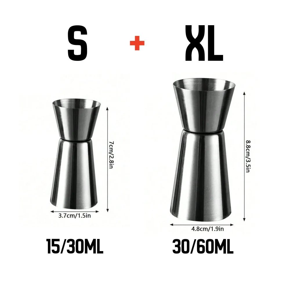 Stainless Steel Dual Shot Cocktail Shaker Tool