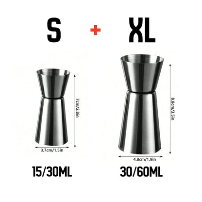 Stainless Steel Dual Shot Cocktail Shaker Tool