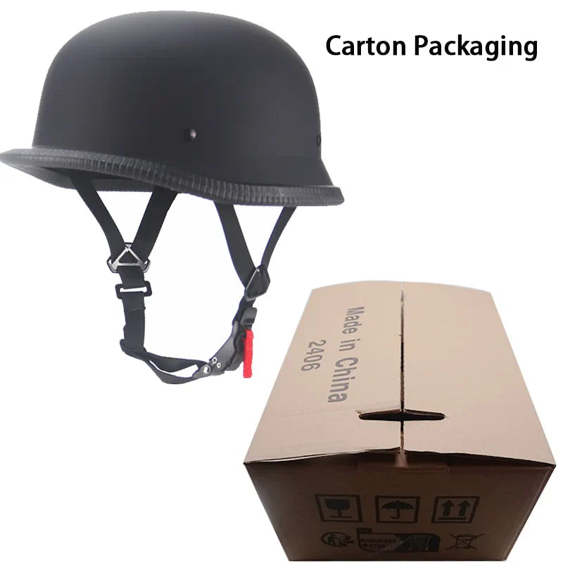 HookUpCo. Vintage Open Face Motorcycle Cruiser Helmet