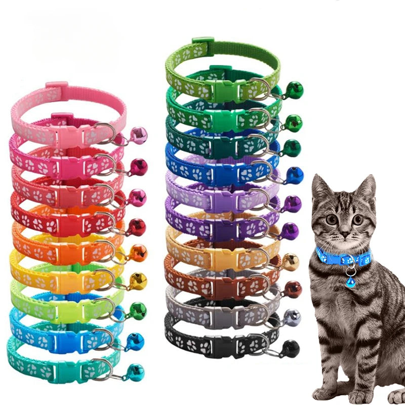 HookUpCo. Colorful Pet Collar with Safety Bell