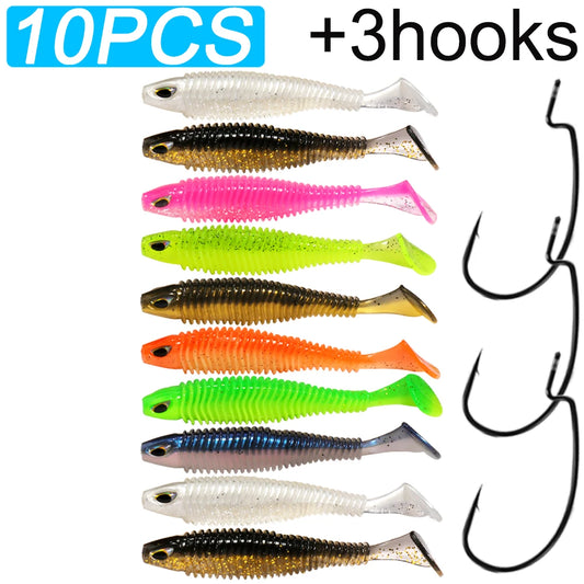 HookUpCo. Soft T Tail Fishing Lures - HookUpCo.