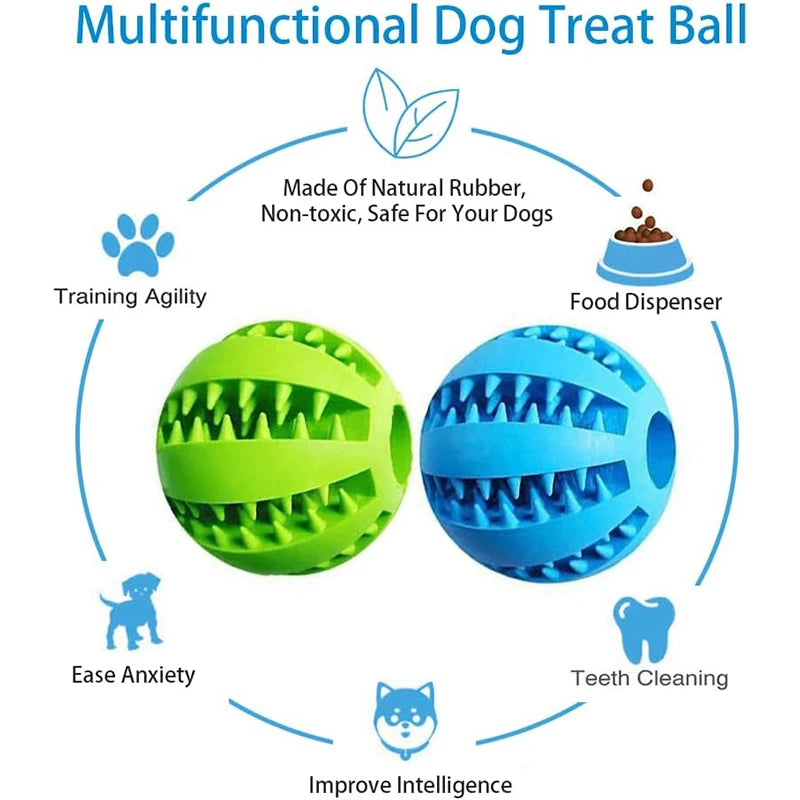 Interactive Rubber Pet Balls for Chewing and Dental Care