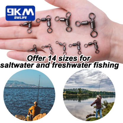 3 Way Swivels Fishing Connectors for Freshwater & Saltwater