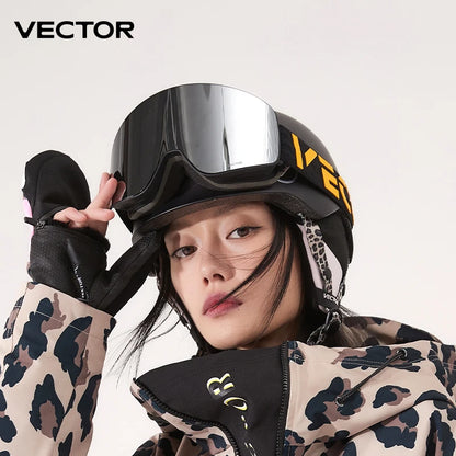 HookUpCo. Double Layer Anti-Fog Ski Goggles with UV400 Protection