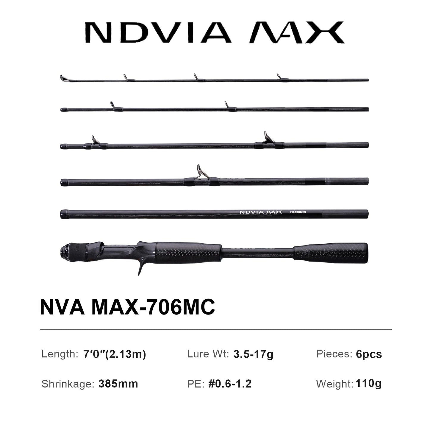 HookUpCo. 8FT Tubular Tip Fishing Rod for Squid
