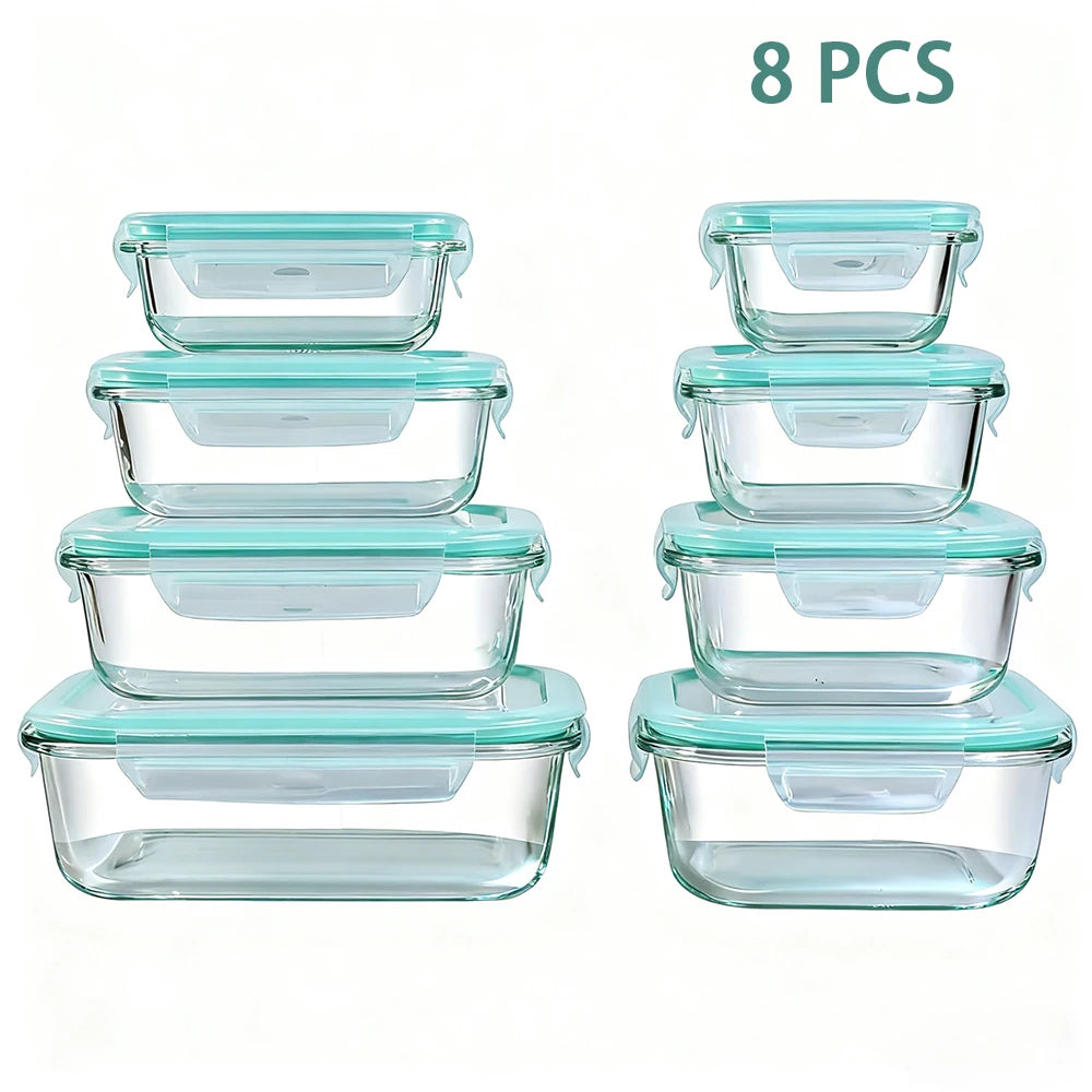 HookUpCo. Glass Storage Set 8pcs