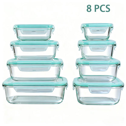 HookUpCo. Glass Storage Set 8pcs