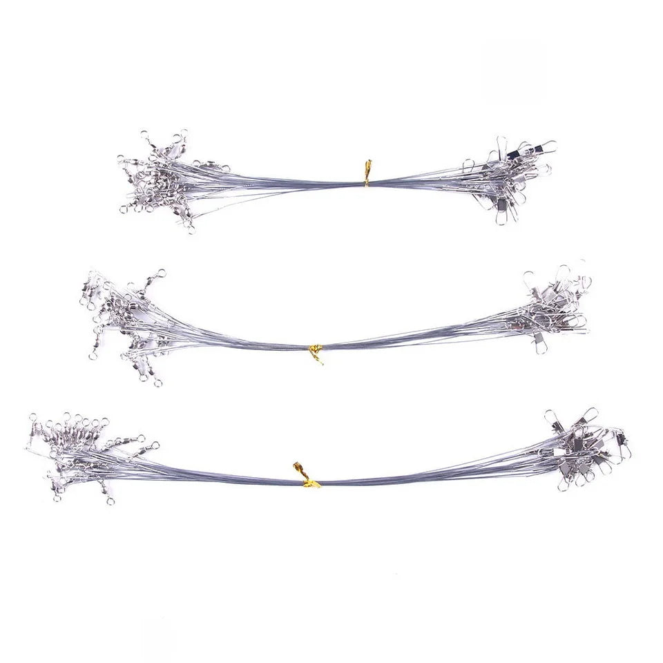 HookUpCo. Steel Fishing Leader with Swivel 30cm - HookUpCo.