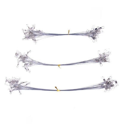 HookUpCo. Steel Fishing Leader with Swivel 30cm - HookUpCo.