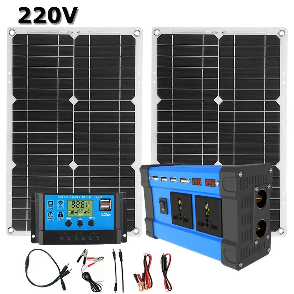 6000W Dual Solar Inverter Kit with 100A MPPT Controller