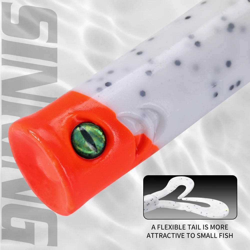 HookUpCo. Twin Tail Soft Fishing Lures, 3PCS - HookUpCo.