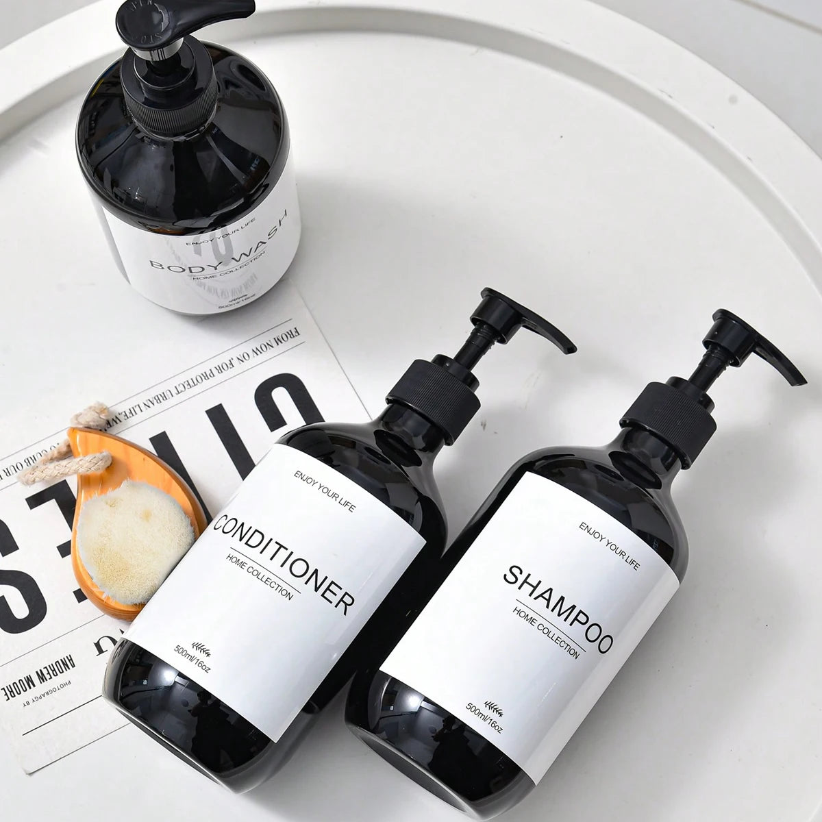 Stylish 3-Piece Waterproof Lotion Dispenser Set