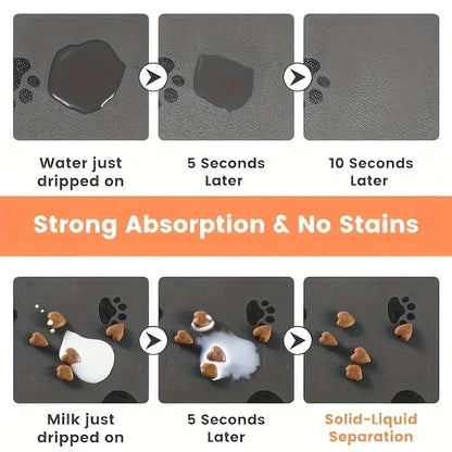 HookUpCo. Heavy Duty Pet Feeding Mat, Waterproof