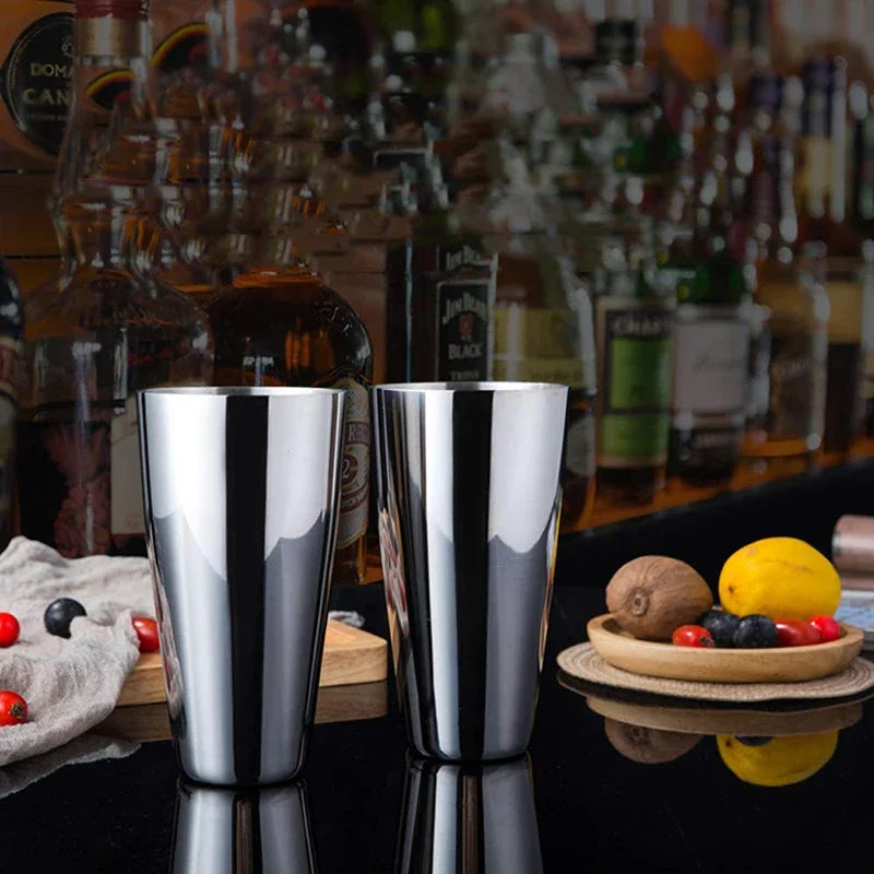 HookUpCo. Stainless Steel Cocktail Shaker Set