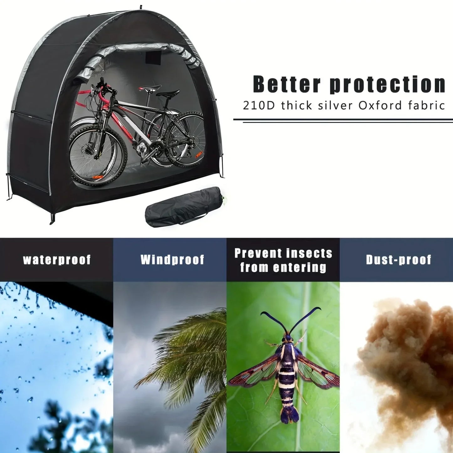 Spacious Waterproof Bike Storage Tent