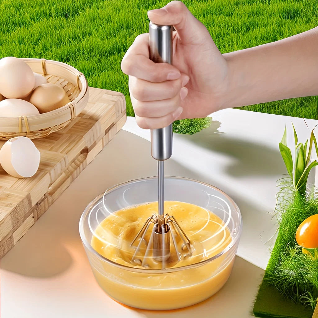 Effortless Stainless Steel Egg Beater