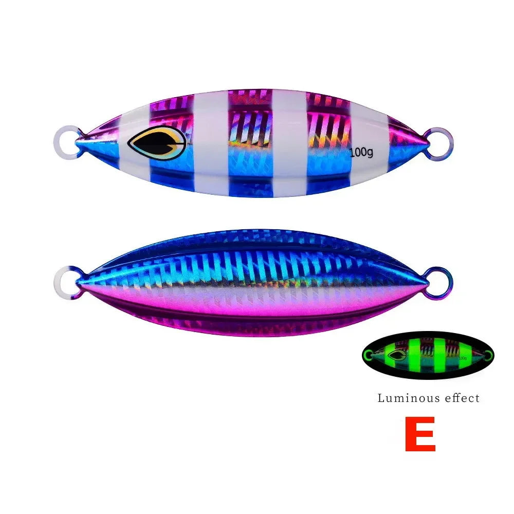 40g to 100g Metal Fishing Lures for Saltwater Jigging