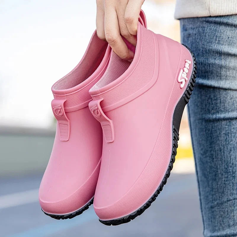 Waterproof Casual Short Tube Rain Boots for Women