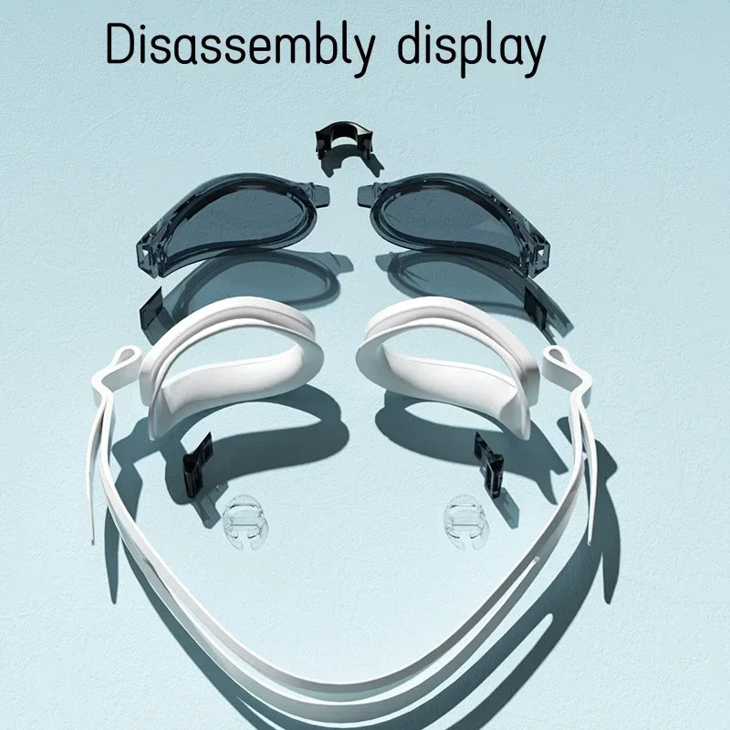 Swimming Goggles Professional Waterproof Swim Eyewear Glasses Anti-fog 100% UV Protection No Leaking For Adult Men Women Youth