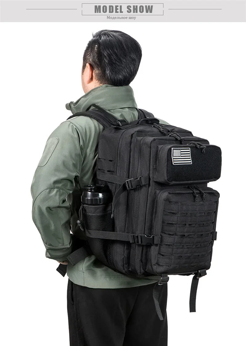 25L/45L Tactical Backpack with Bottle Holder for Outdoor Use