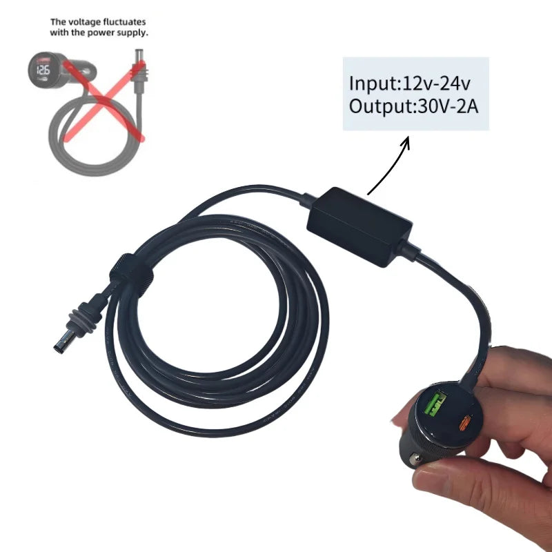 HookUpCo. Waterproof 3-in-1 Car Charger with Voltmeter - HookUpCo.