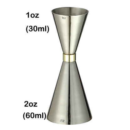 HookUpCo. Stainless Steel Cocktail Jigger Tool