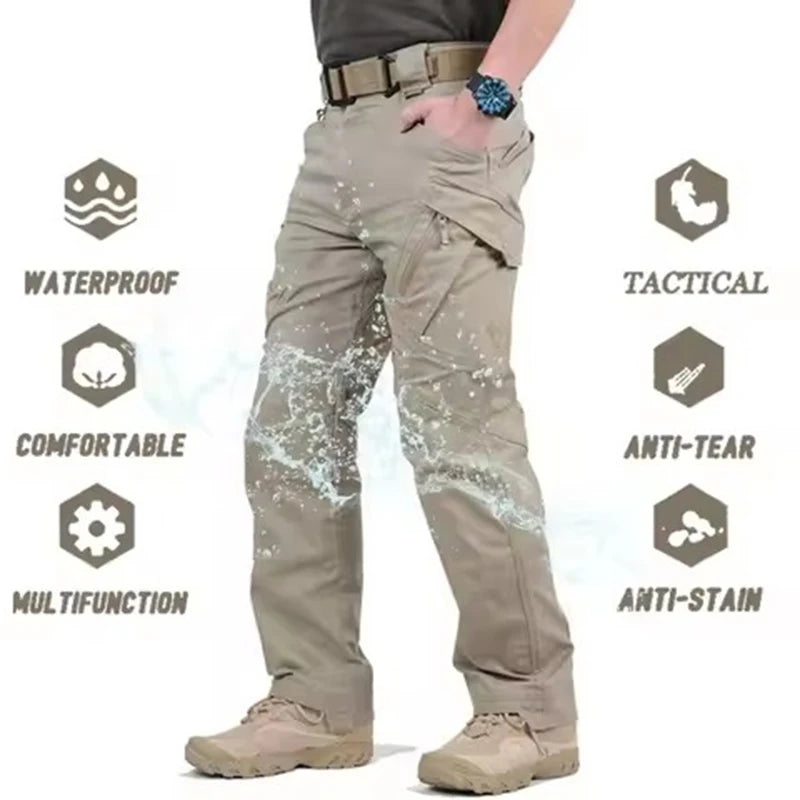 Premium Tactical Cargo Pants Men's Casual Outdoor Climbing Hiking Camping Multi-Pocket Long Pants
