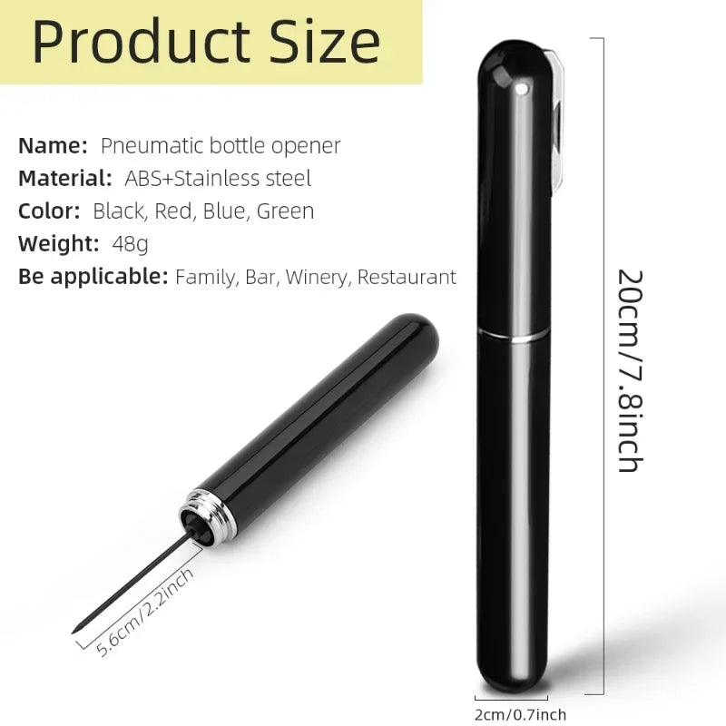 HookUpCo. Safety Air Pump Wine Opener Tool