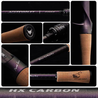 HookUpCo. Titanium Frame Spinning Fishing Rod 6FT