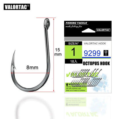 HookUpCo. High Carbon Barbed Circle Fishing Hooks