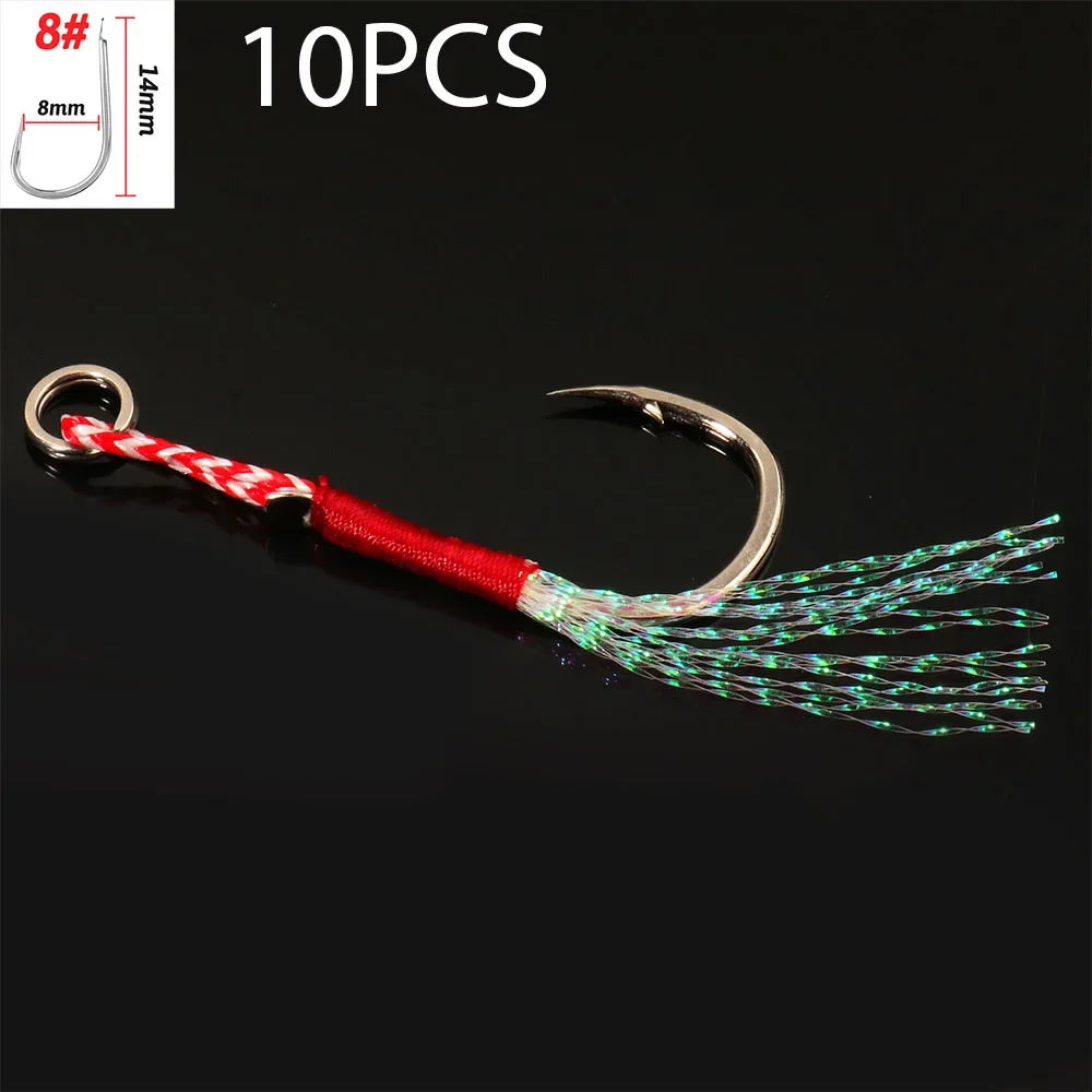 HookUpCo. 10PCS High Carbon Steel Fishing Hooks - HookUpCo.