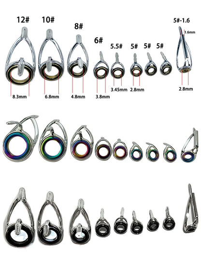 Stainless Steel Fishing Rod Repair Kit - 5 Sets - HookUpCo.