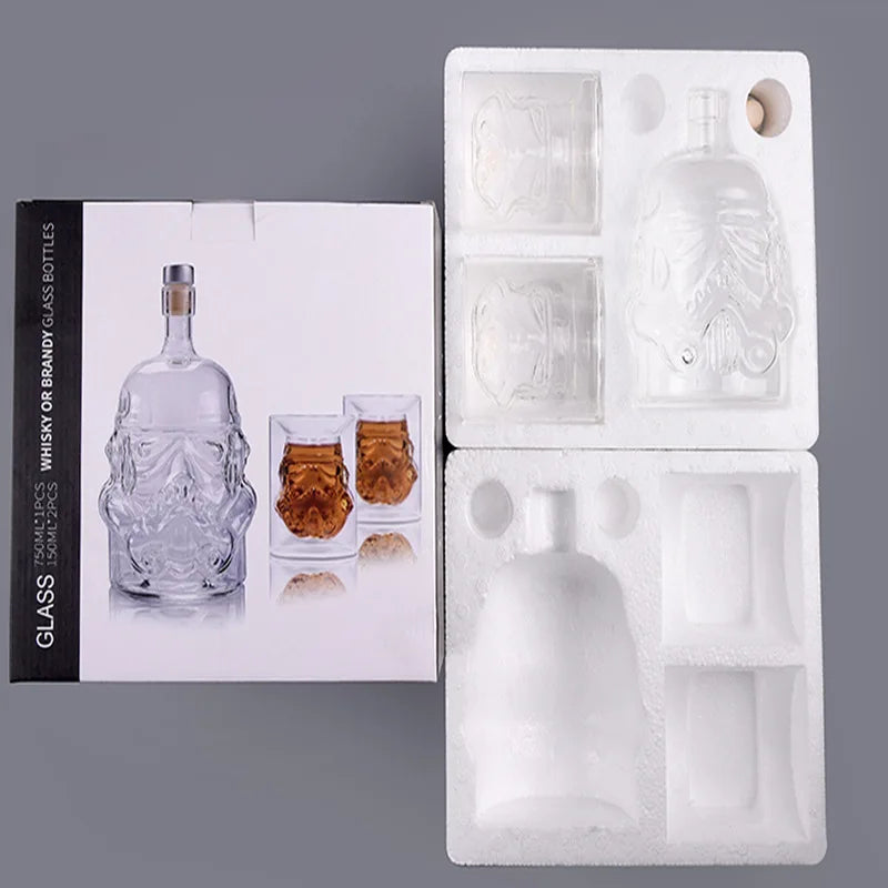 Storm Trooper Helmet Whiskey Decanter Set for Parties