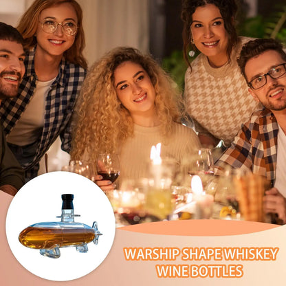 Submarine-Shaped Whiskey Decanter for Entertaining