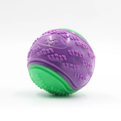 Soft TPR Squeaky Dog Ball Toy for Teeth Cleaning Fun