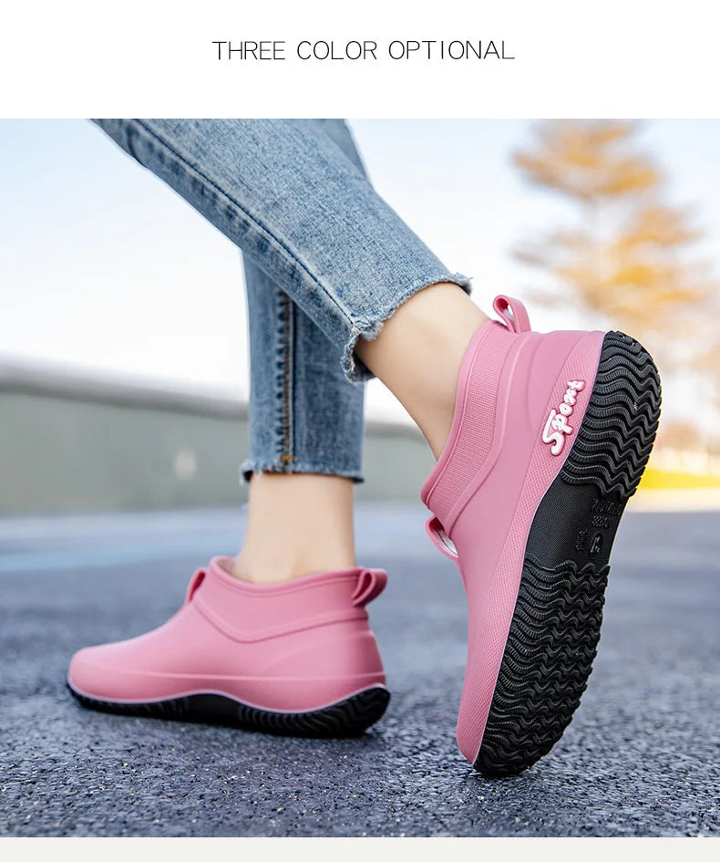 Waterproof Casual Short Tube Rain Boots for Women