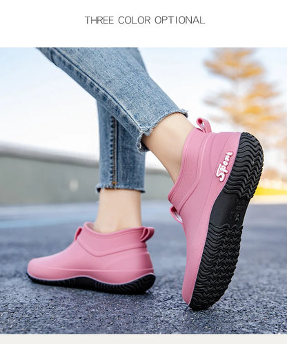Waterproof Casual Short Tube Rain Boots for Women
