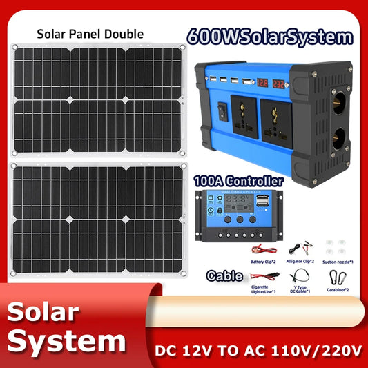 6000W Dual Solar Inverter Kit with 100A MPPT Controller