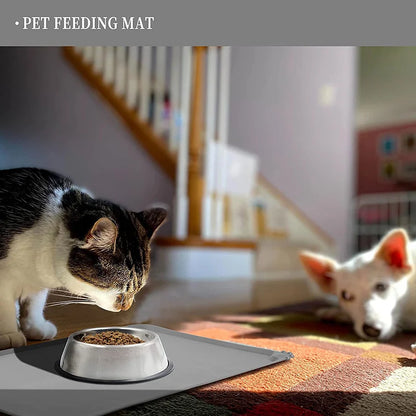 HookUpCo. Non-Stick Waterproof Pet Feeding Mat