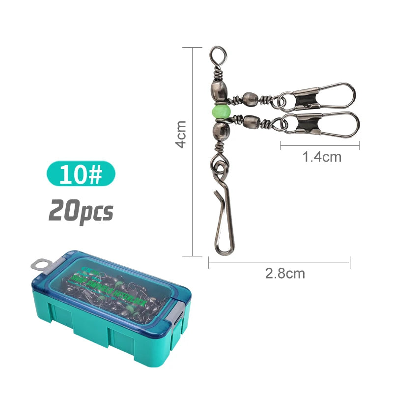 HookUpCo. Luminous Fishing Swivels for Tackle - HookUpCo.