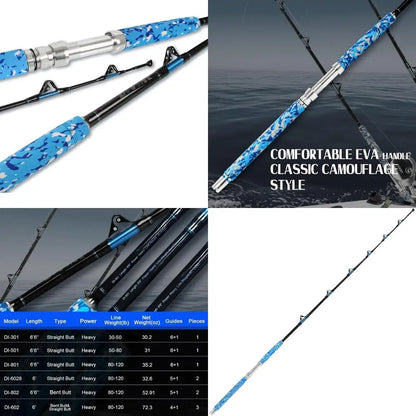 HookUpCo. Heavy Roller Fishing Rod 6'6" Camo - HookUpCo.