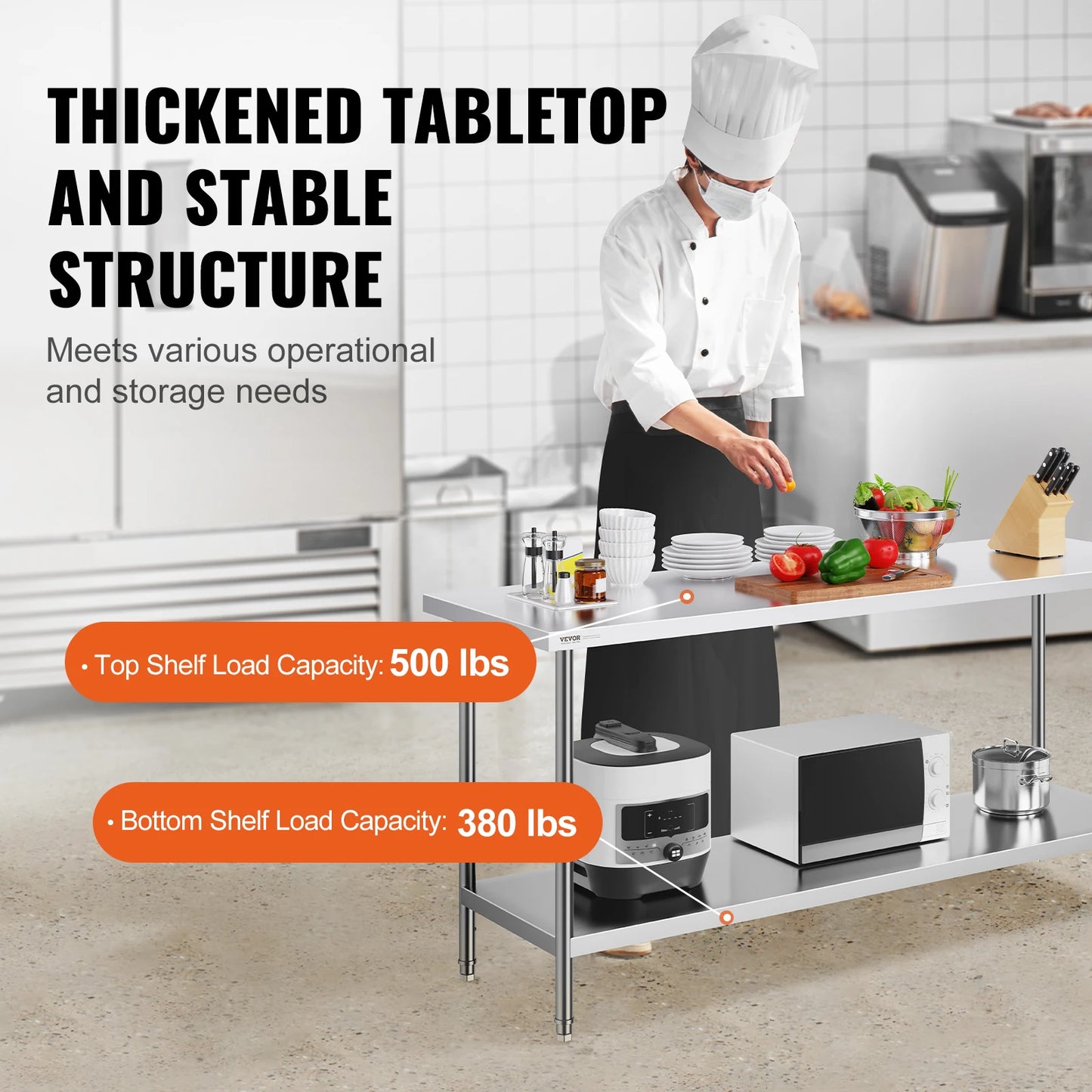 HookUpCo. Heavy Duty Prep Table