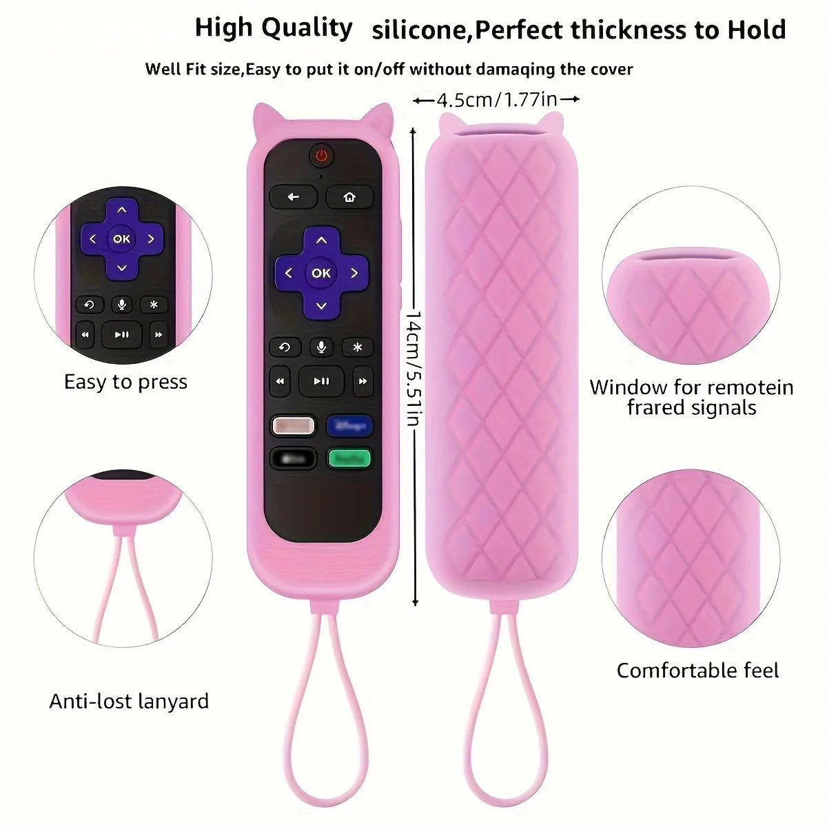 Glow in the Dark Cat Ear Remote Cover